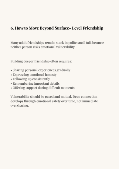 The Adult Friendship Connection Playbook