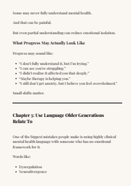 Bridging the Generational Gap: Explaining Mental Health to Older Parents