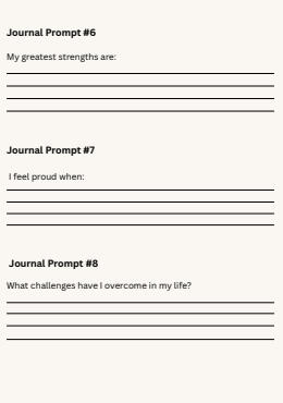 Self Worth Rebuild Journal