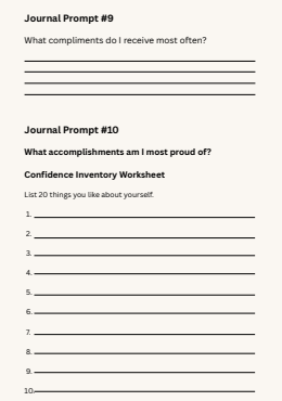 Self Worth Rebuild Journal